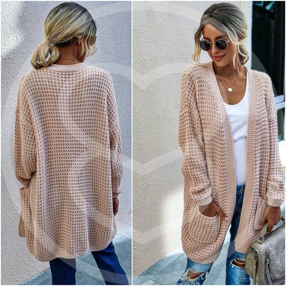 Cozy chunky knit open front cardigan - Picture 3 of 12